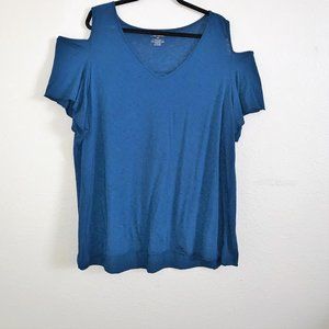 Lane Bryant Knit Peep Shoulder Blouse